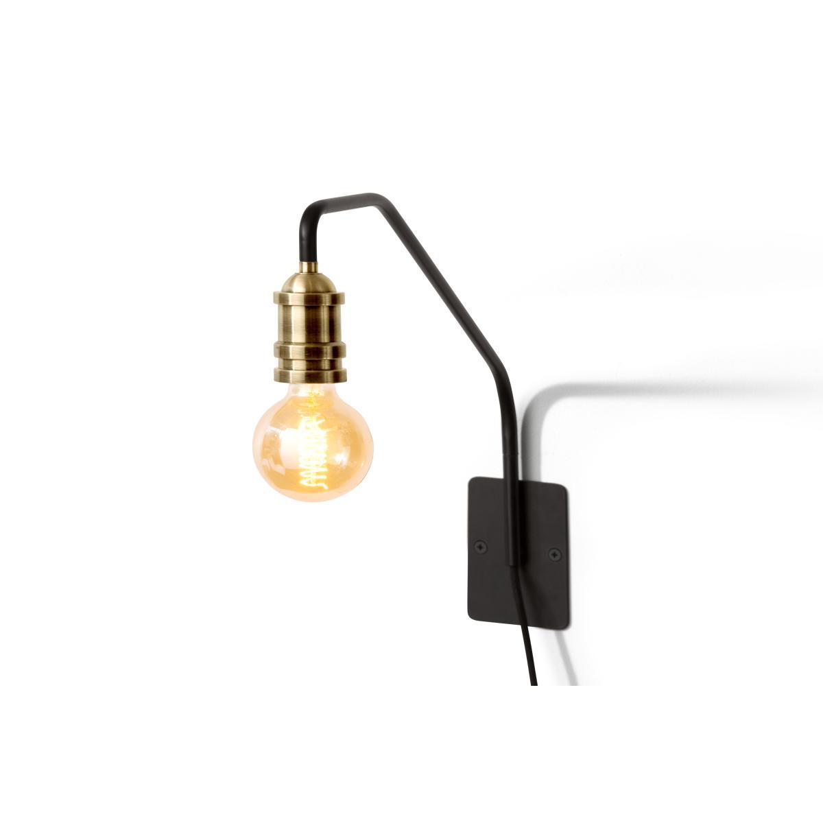 Starkey Wall Lamp, Black and Brass – image 5