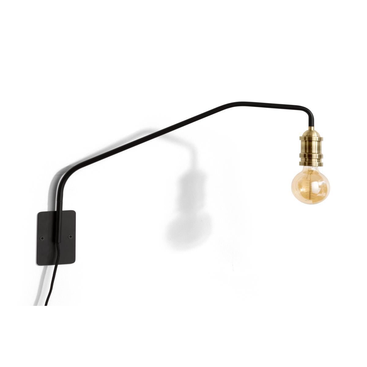 Starkey Wall Lamp, Black and Brass – image 6