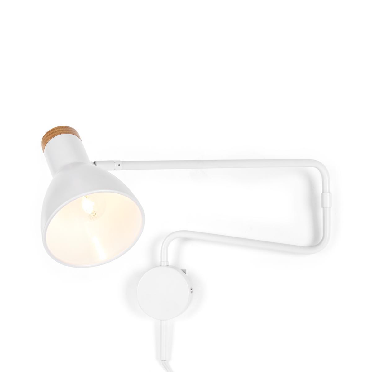 Cohen Swing Arm Wall Lamp, White – image 2