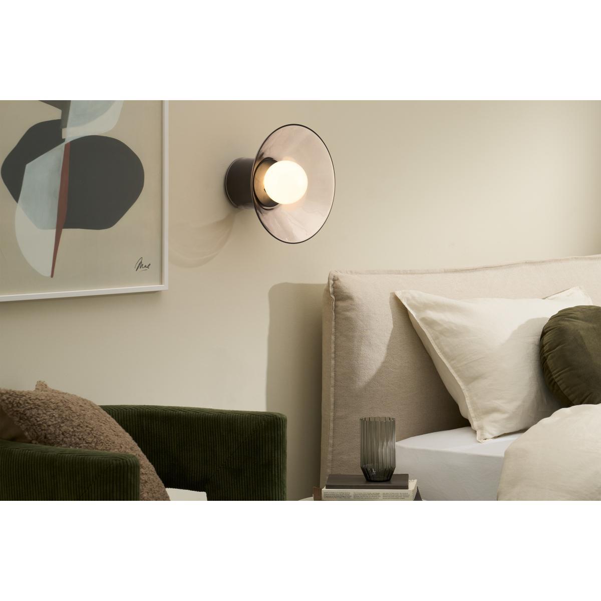 Lens Wall Light, Black & Smoked Glass – image 4