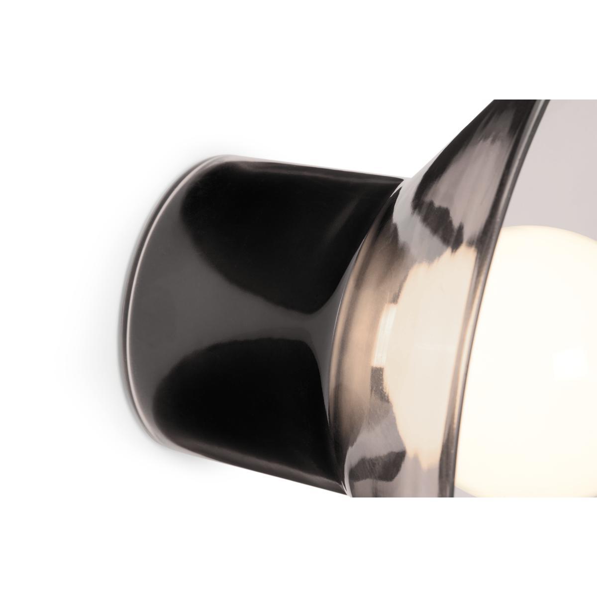 Lens Wall Light, Black & Smoked Glass – image 7