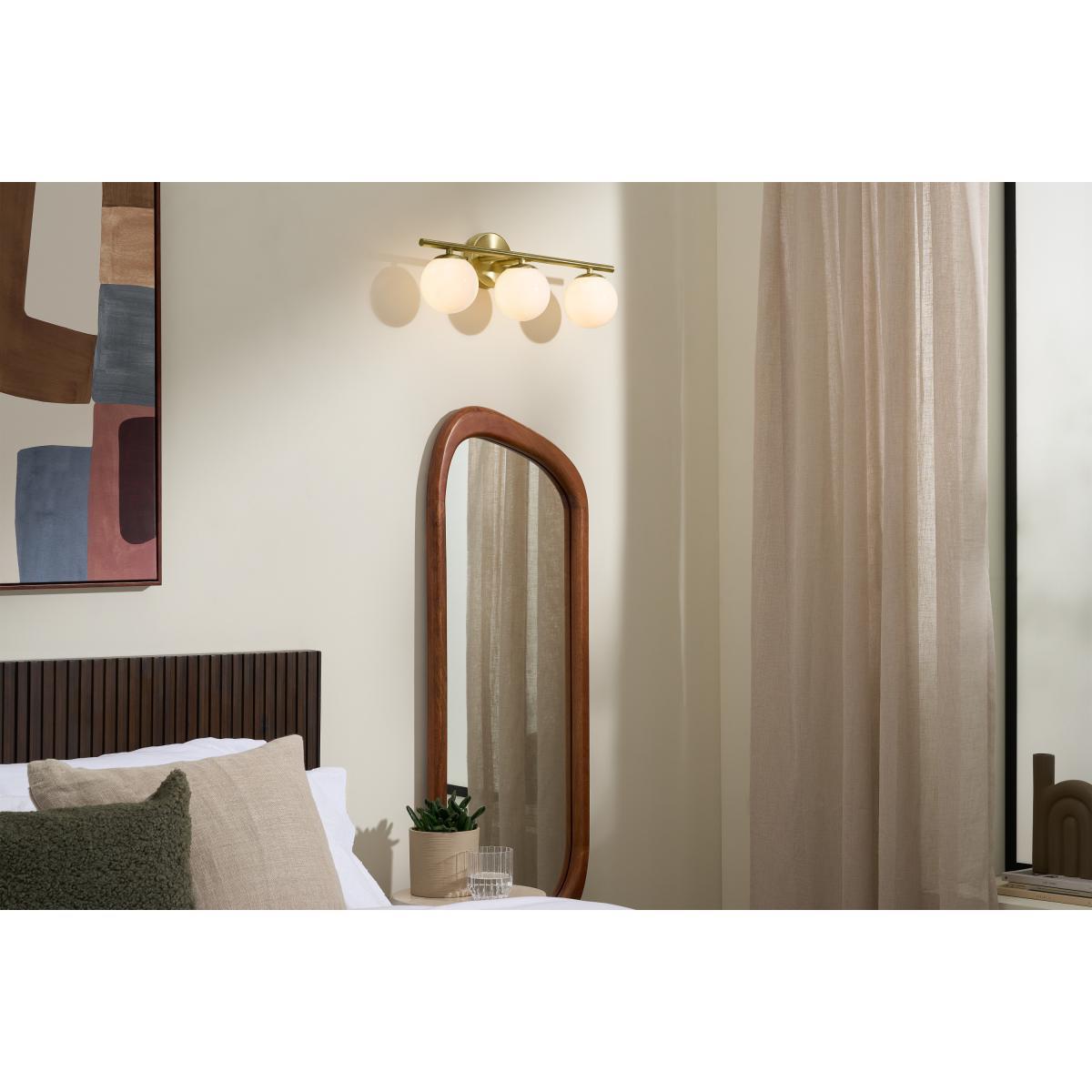Globe Diner Wall Light, Opal Glass & Brass – image 3