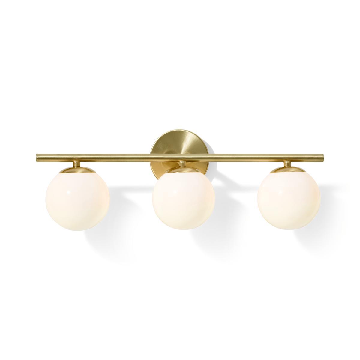 Globe Diner Wall Light, Opal Glass & Brass – image 5