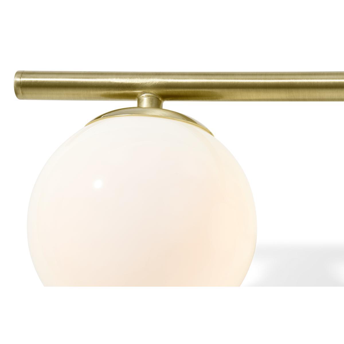 Globe Diner Wall Light, Opal Glass & Brass – image 6