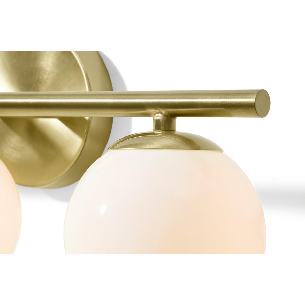 Globe Diner Wall Light, Opal Glass & Brass – image 7