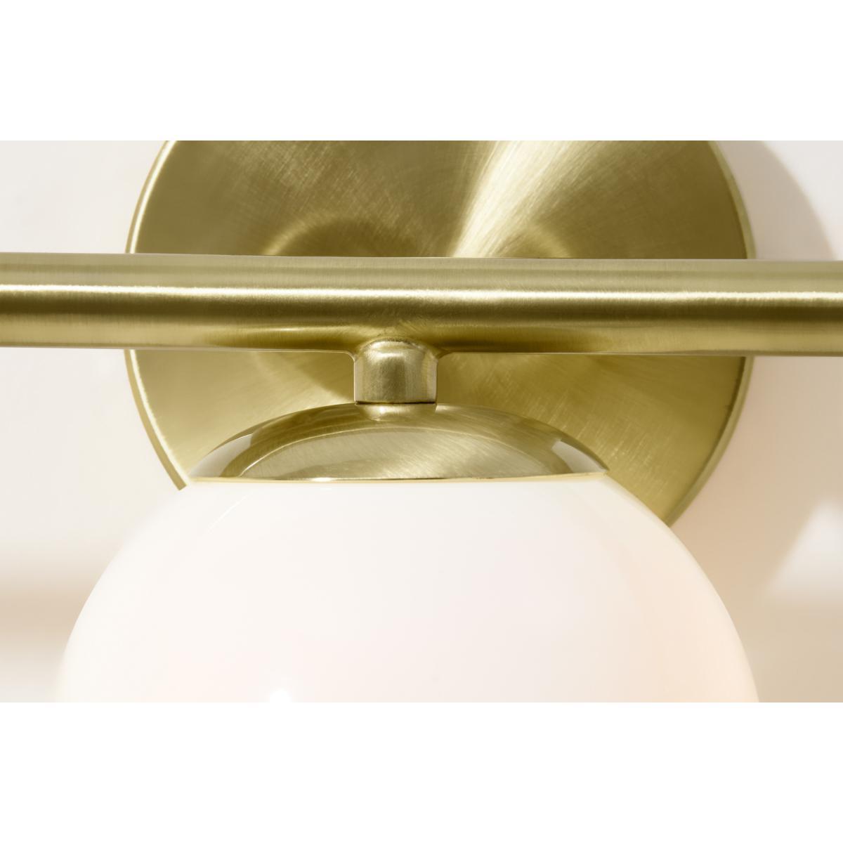 Globe Diner Wall Light, Opal Glass & Brass – image 8
