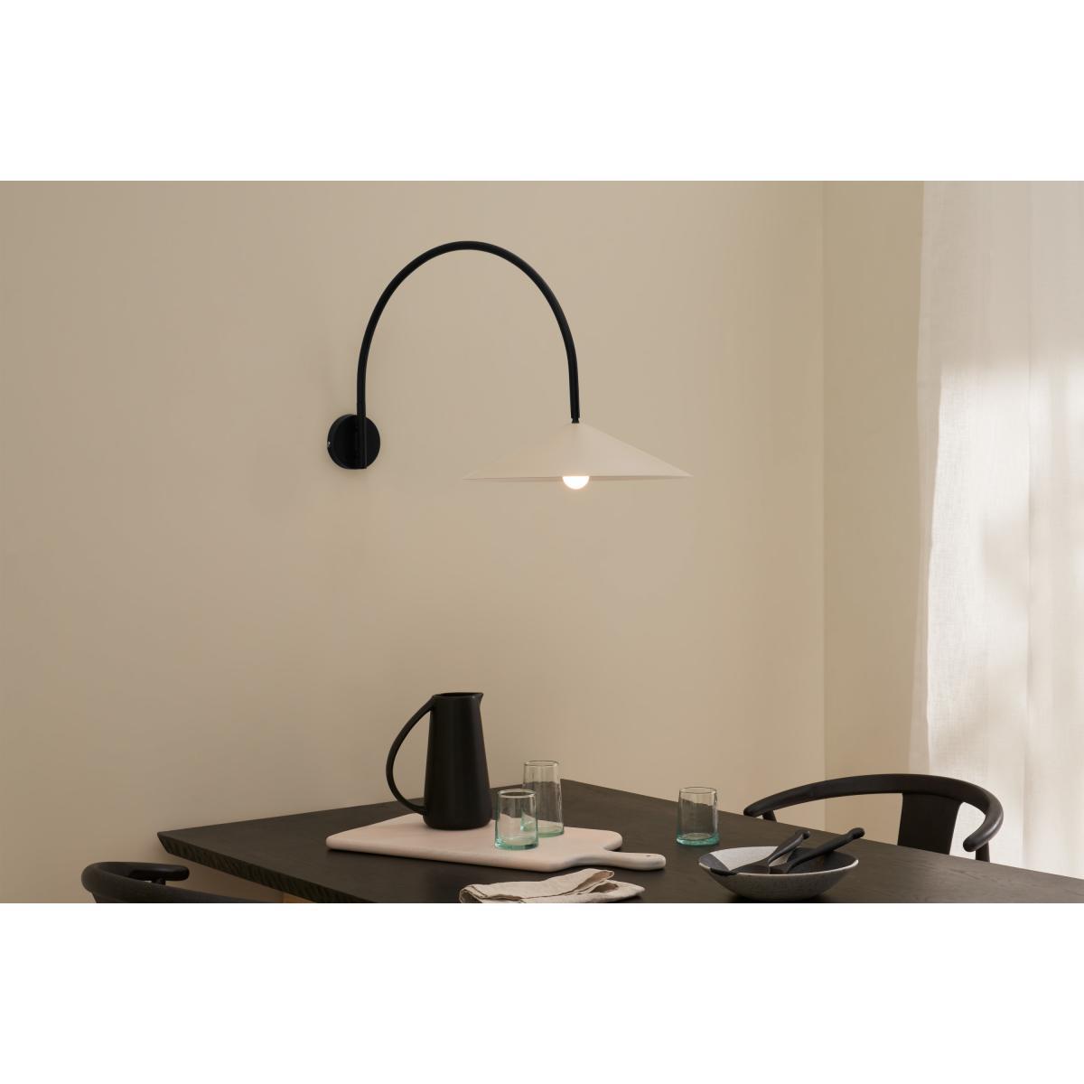 Alisa Overreach Wall Light, Black & Ivory Metal – image 3