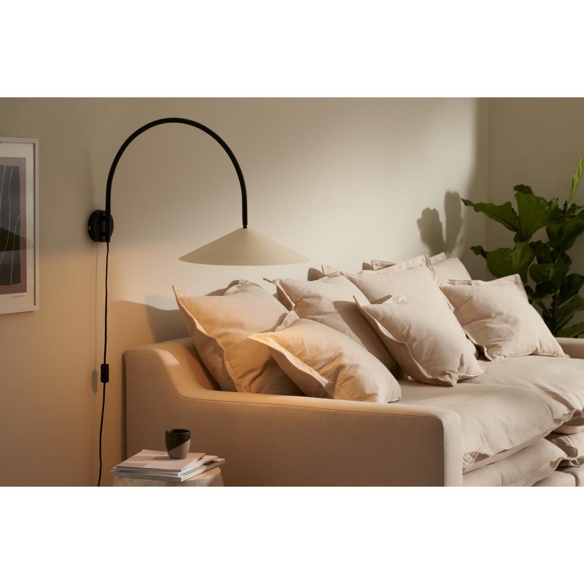 Alisa Overreach Plug In Wall Light, Black & Ivory Metal – image 3