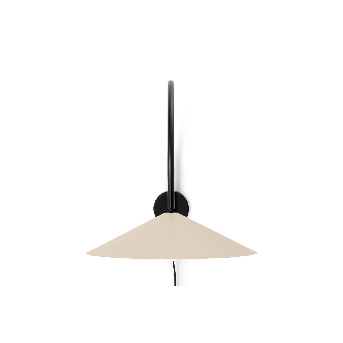 Alisa Overreach Plug In Wall Light, Black & Ivory Metal – image 5