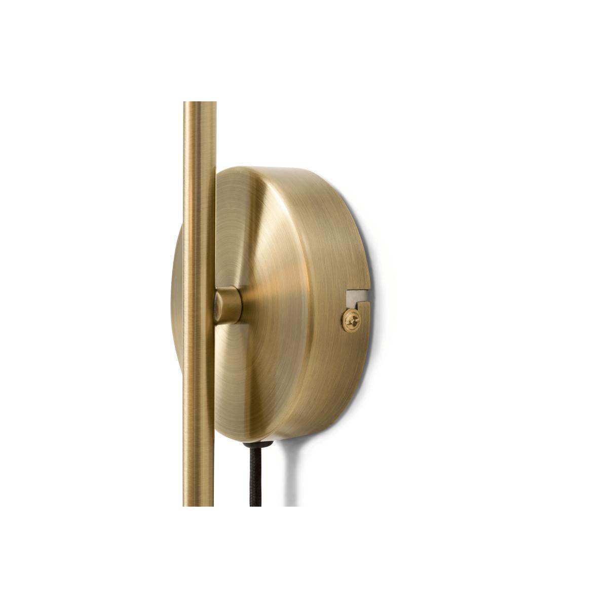 Briz Plug In Wall Light, Pink Glass & Brushed Brass – image 7