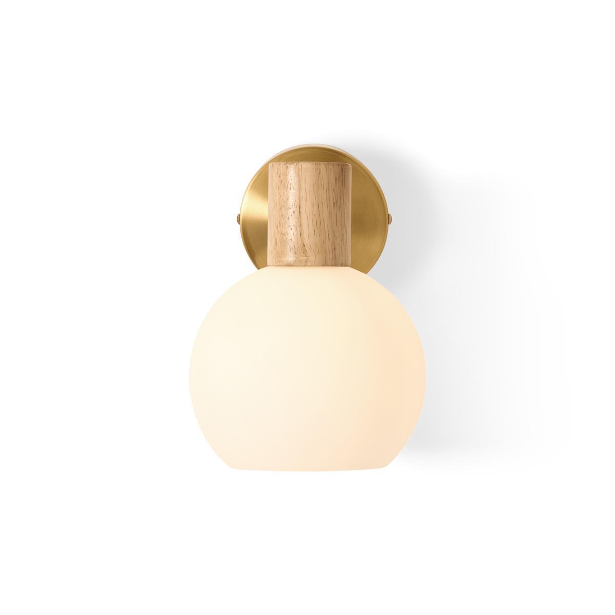 Maybn Wall Light, Opal Glass & Wood – image 5