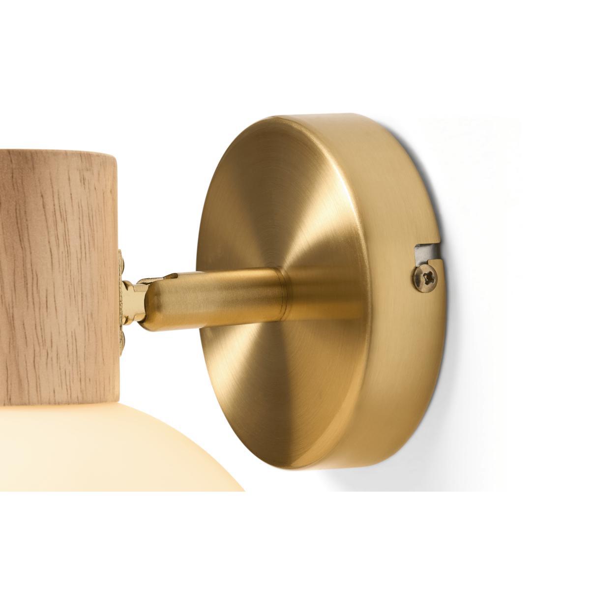 Maybn Wall Light, Opal Glass & Wood – image 7