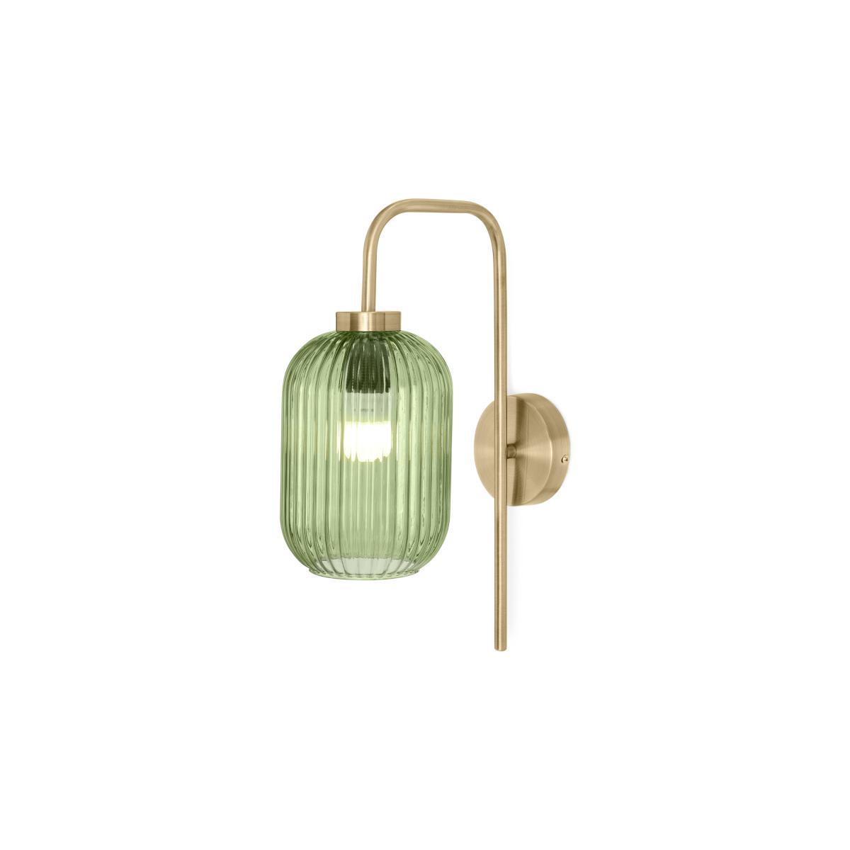 Briz Wall Lamp, Antique Brass & Green – image 2