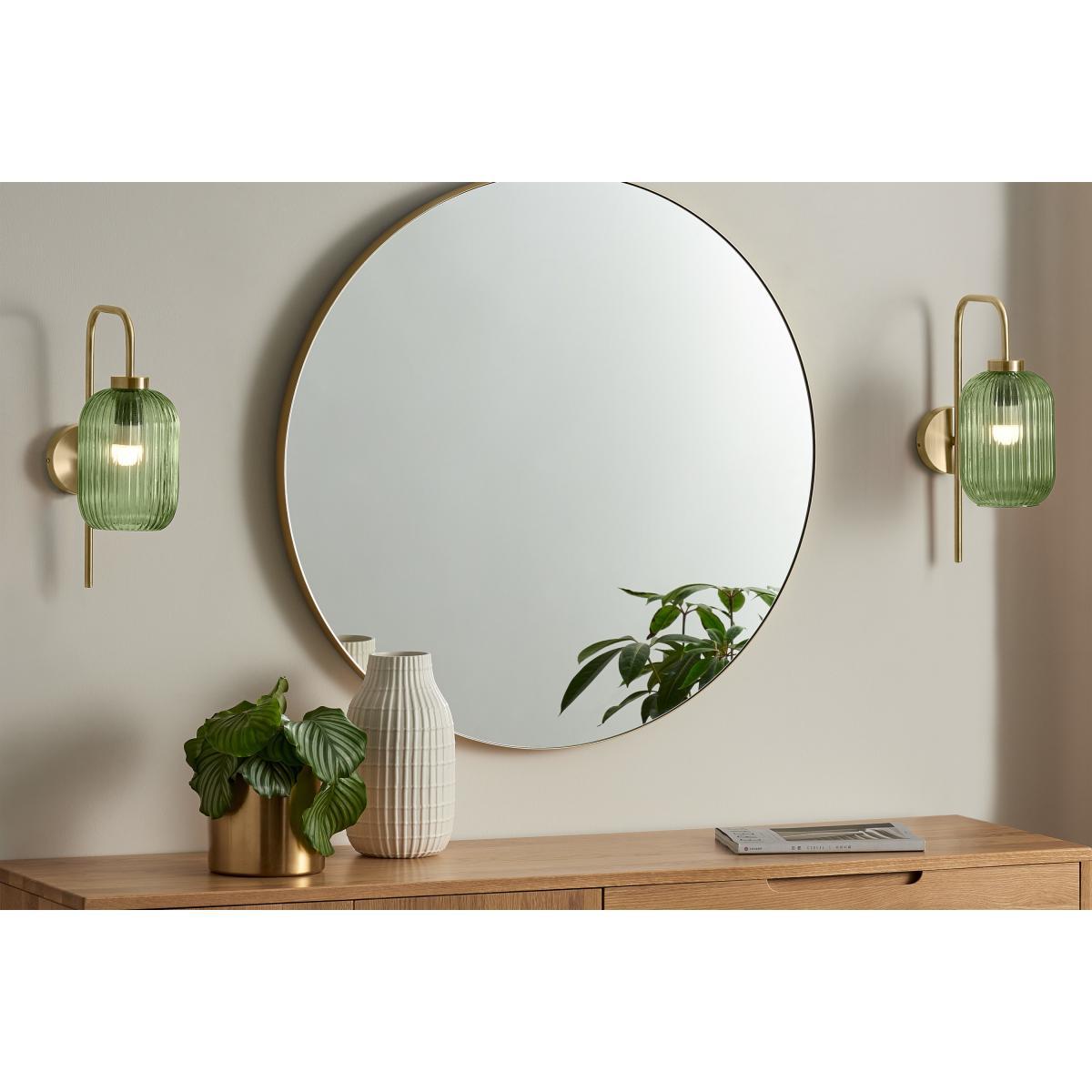 Briz Wall Lamp, Antique Brass & Green – image 3
