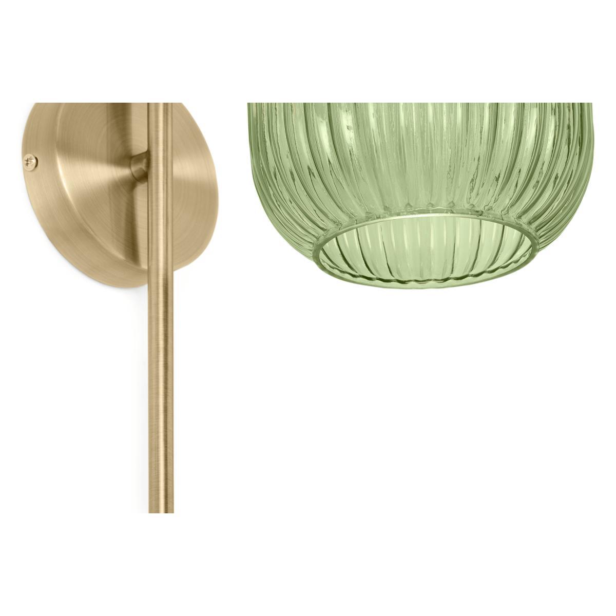 Briz Wall Lamp, Antique Brass & Green – image 6