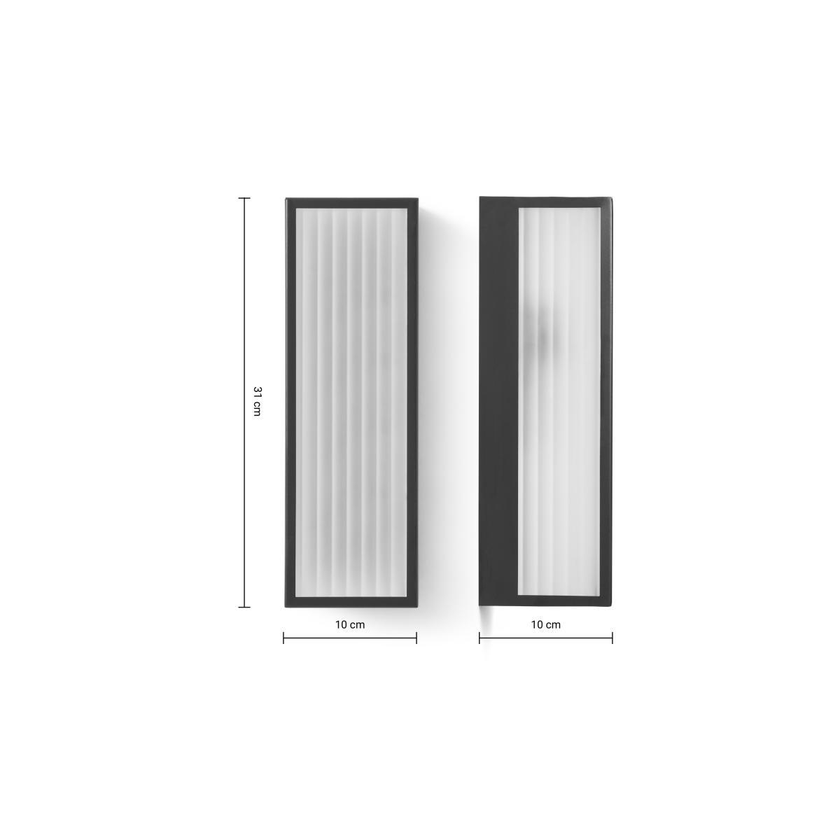 Paraga Long Outdoor Wall Light, Black – image 8