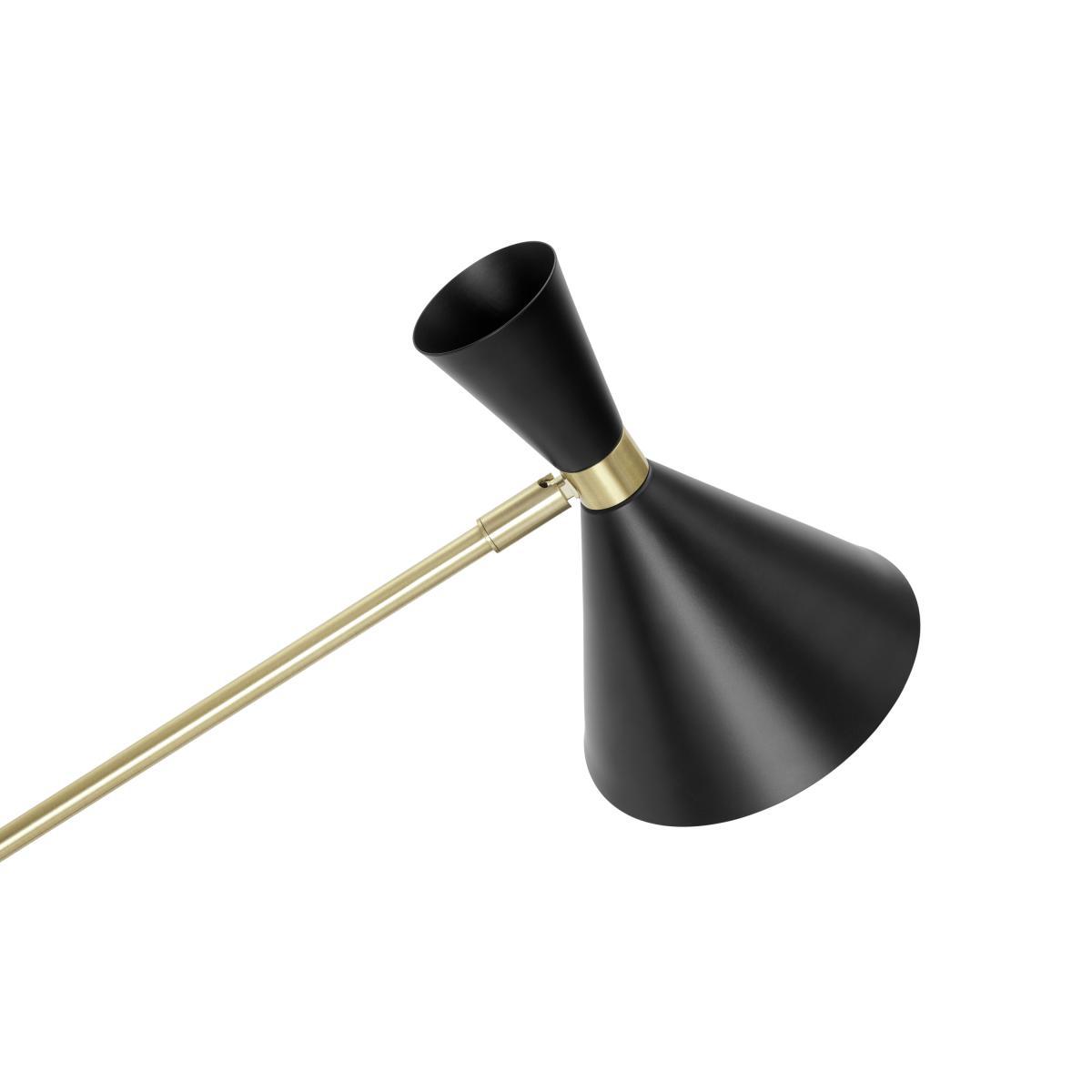 Axton Swing Arm Wall Lamp, Black & Brushed Brass – image 4