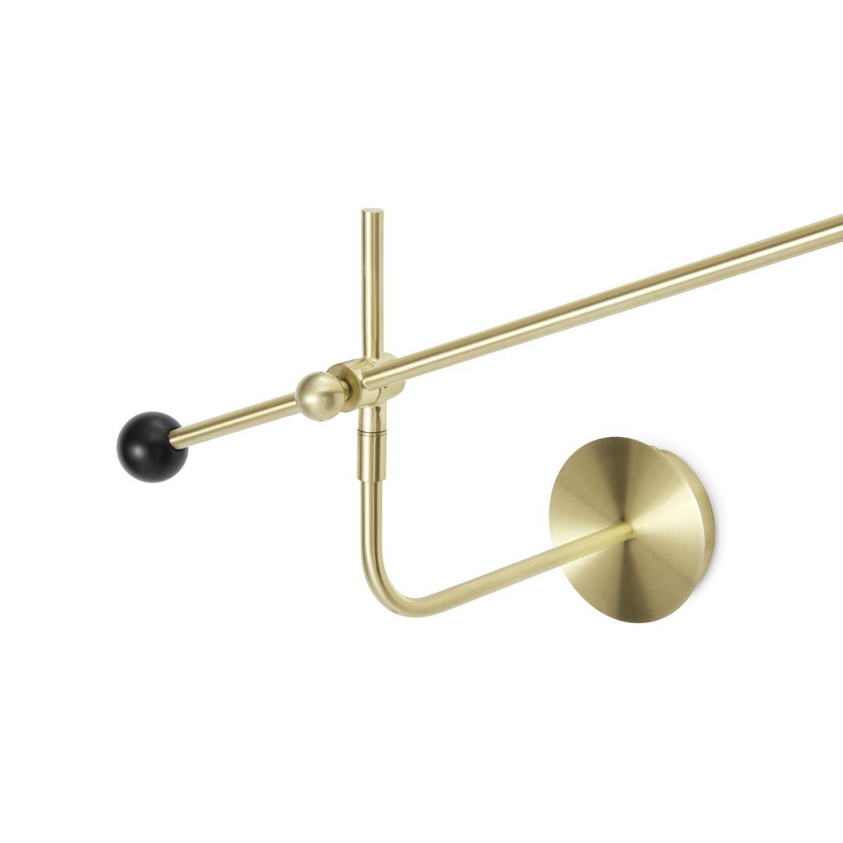 Axton Swing Arm Wall Lamp, Black & Brushed Brass – image 5