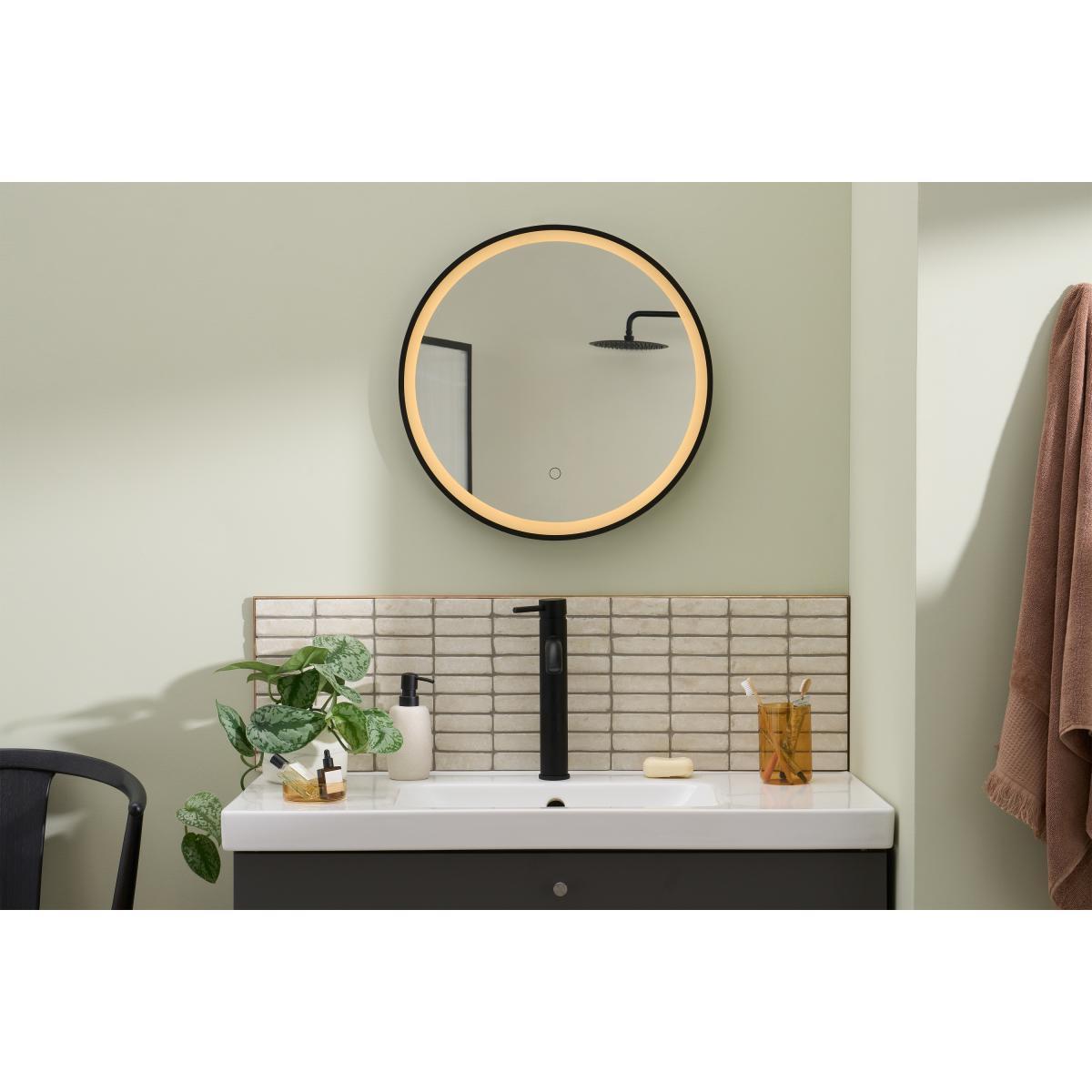 Jorja Mirror with LED Light, Powder Black – image 3
