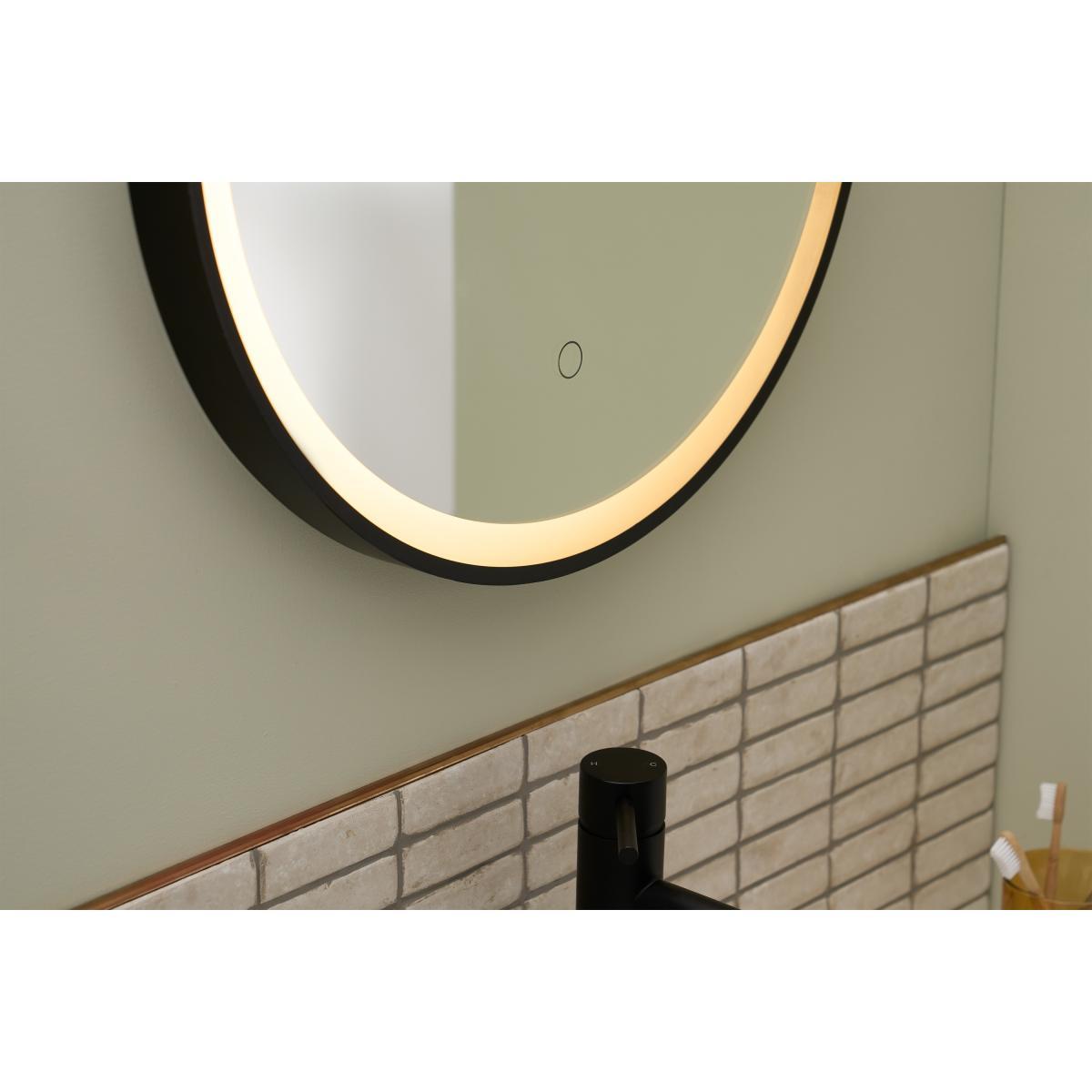 Jorja Mirror with LED Light, Powder Black – image 4