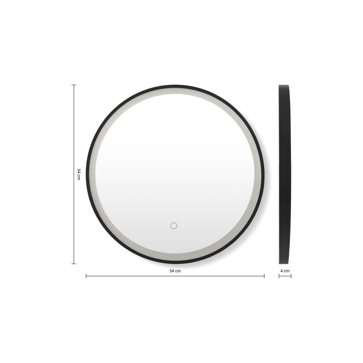 Jorja Mirror with LED Light, Powder Black – image 7