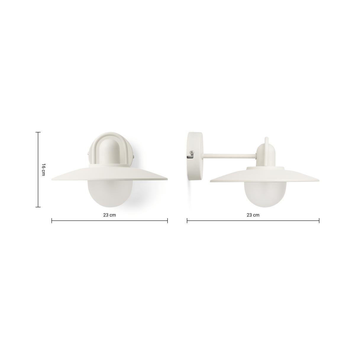 Kenver Outdoor Wall Light, Warm Grey & Frosted Glass – image 9