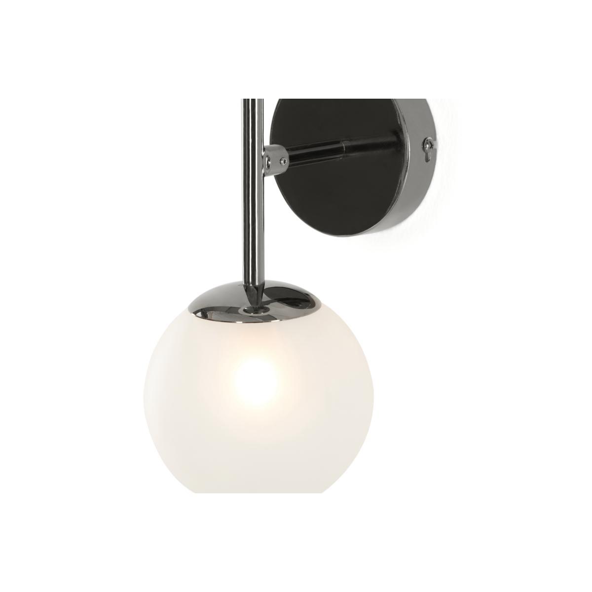 Globe Wall Light, Black Nickel and Frosted Glass – image 4