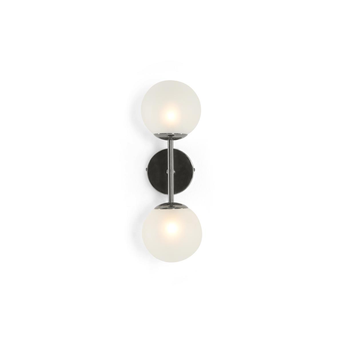 Globe Wall Light, Black Nickel and Frosted Glass – image 5