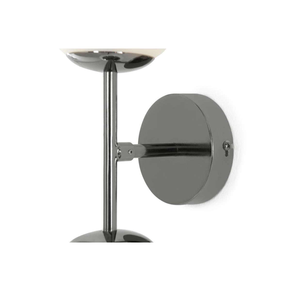 Globe Wall Light, Black Nickel and Frosted Glass – image 6