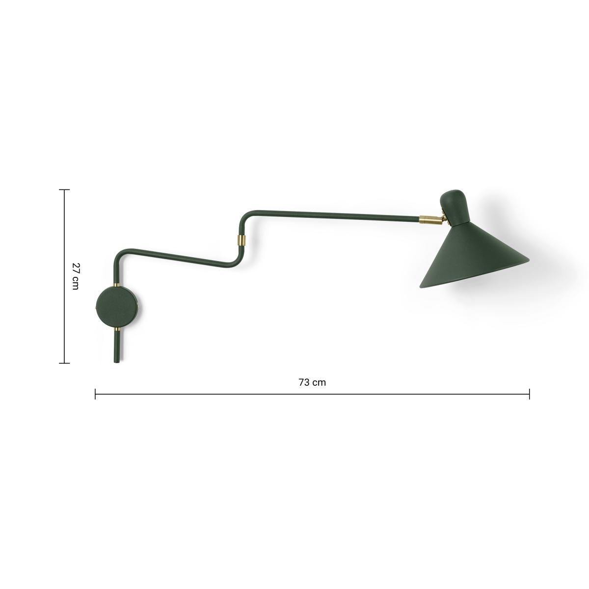 Ogilvy Swing Arm Wall Lamp, Green & Antique Brass – image 8