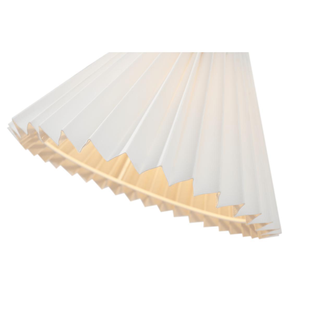Gaby Pleated Shade Wall Lamp, Brass & White – image 5