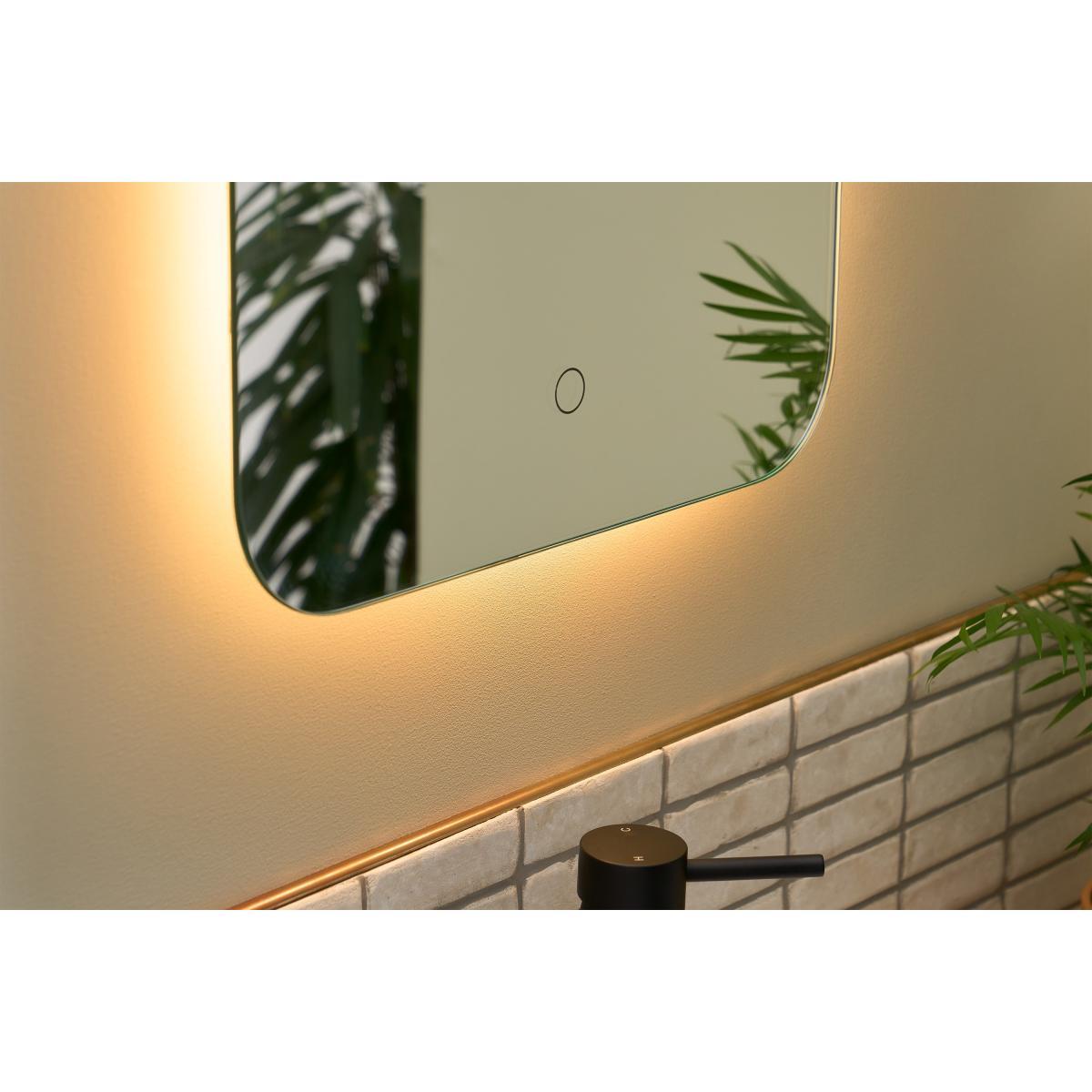 Aziz Rectangle Mirror with LED Light, Glass – image 4