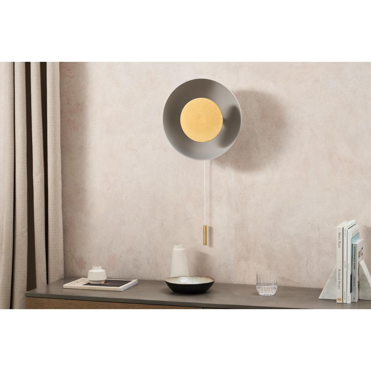 Ward Wall Lamp, Grey & Gold Foil – image 3