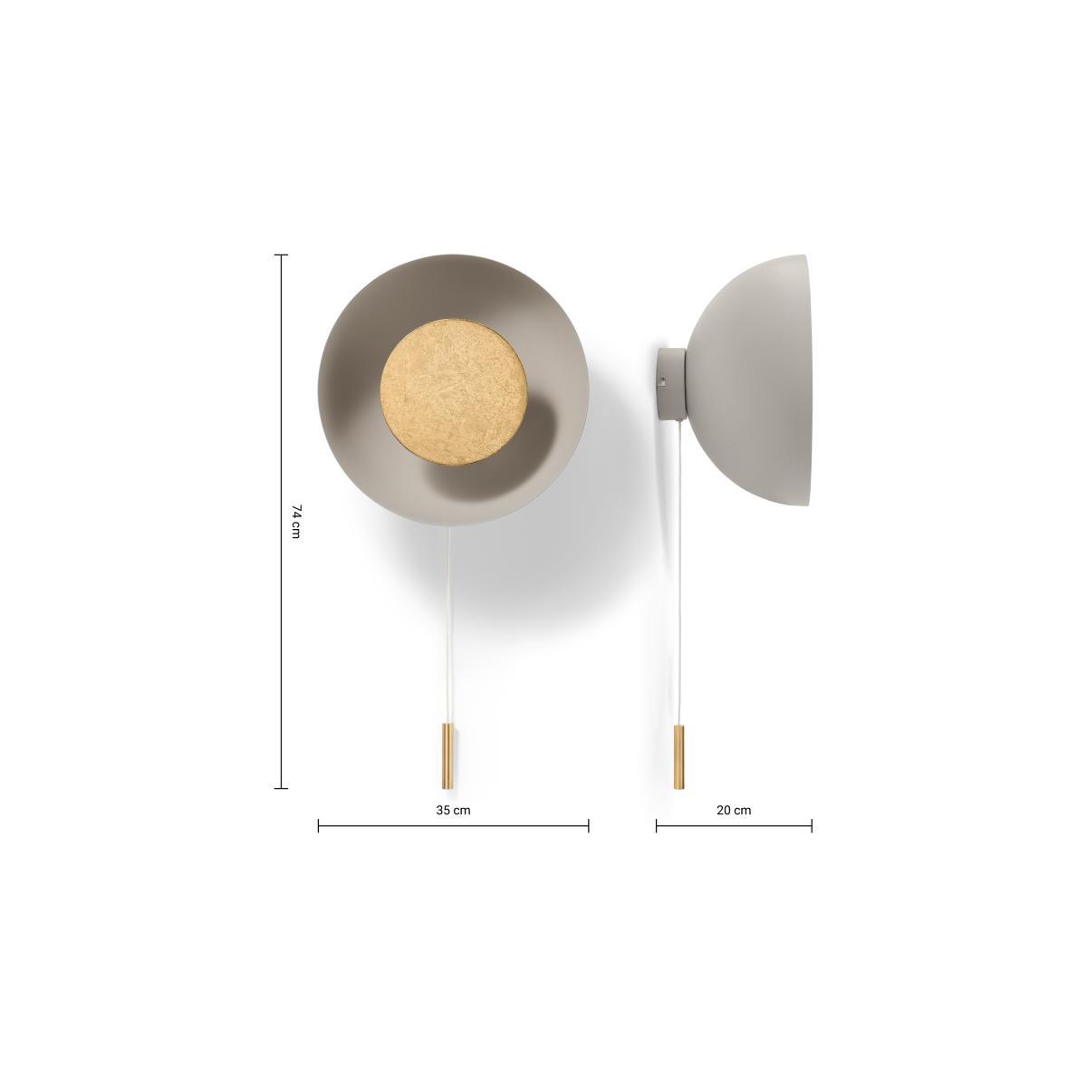 Ward Wall Lamp, Grey & Gold Foil – image 8