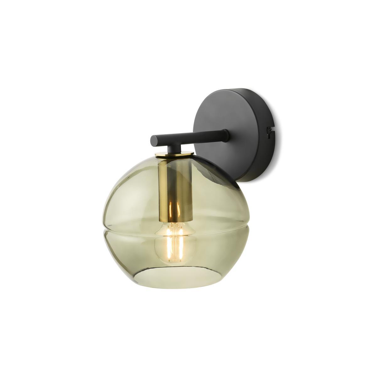 Mika Wall Light, Green, Grey & Brass – image 2