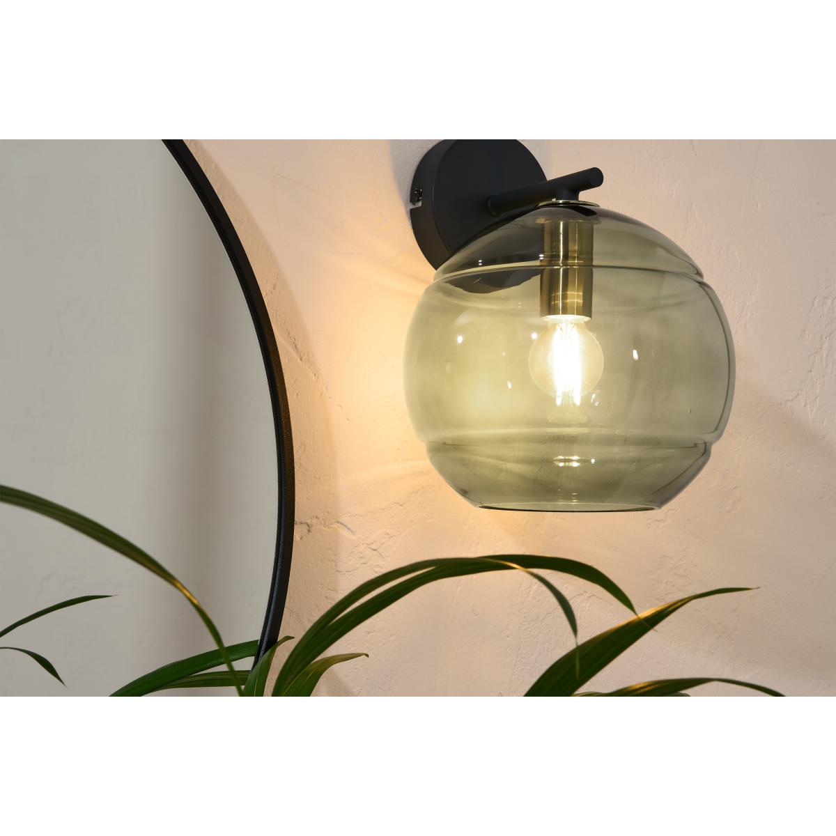 Mika Wall Light, Green, Grey & Brass – image 4