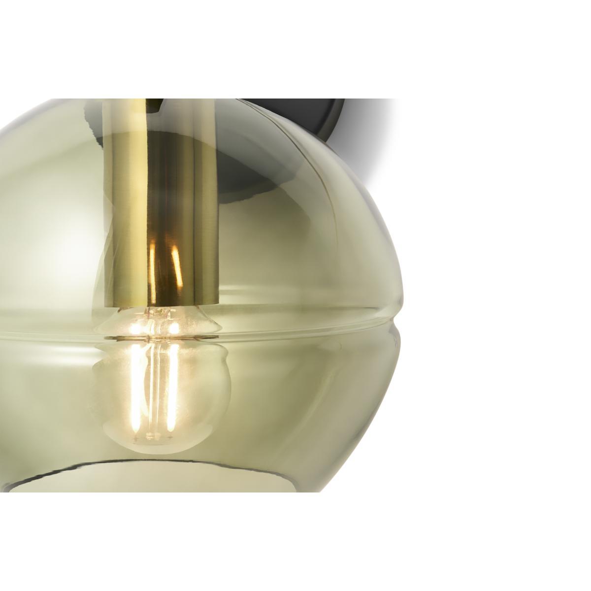 Mika Wall Light, Green, Grey & Brass – image 5