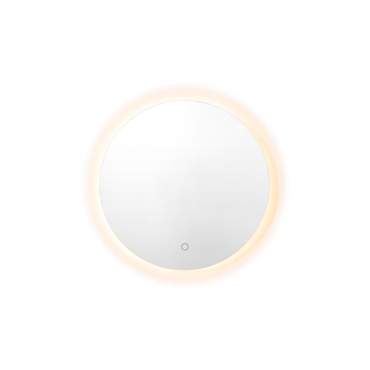 Aziz Round Mirror with LED Light, Glass – image 2
