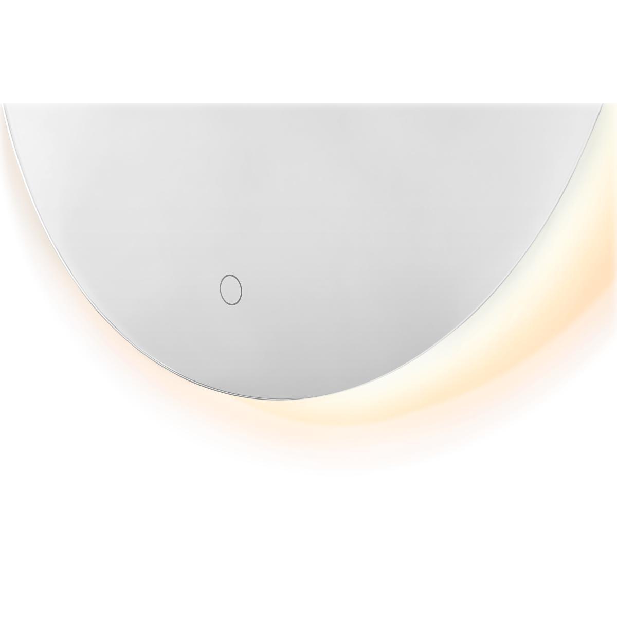 Aziz Round Mirror with LED Light, Glass – image 6
