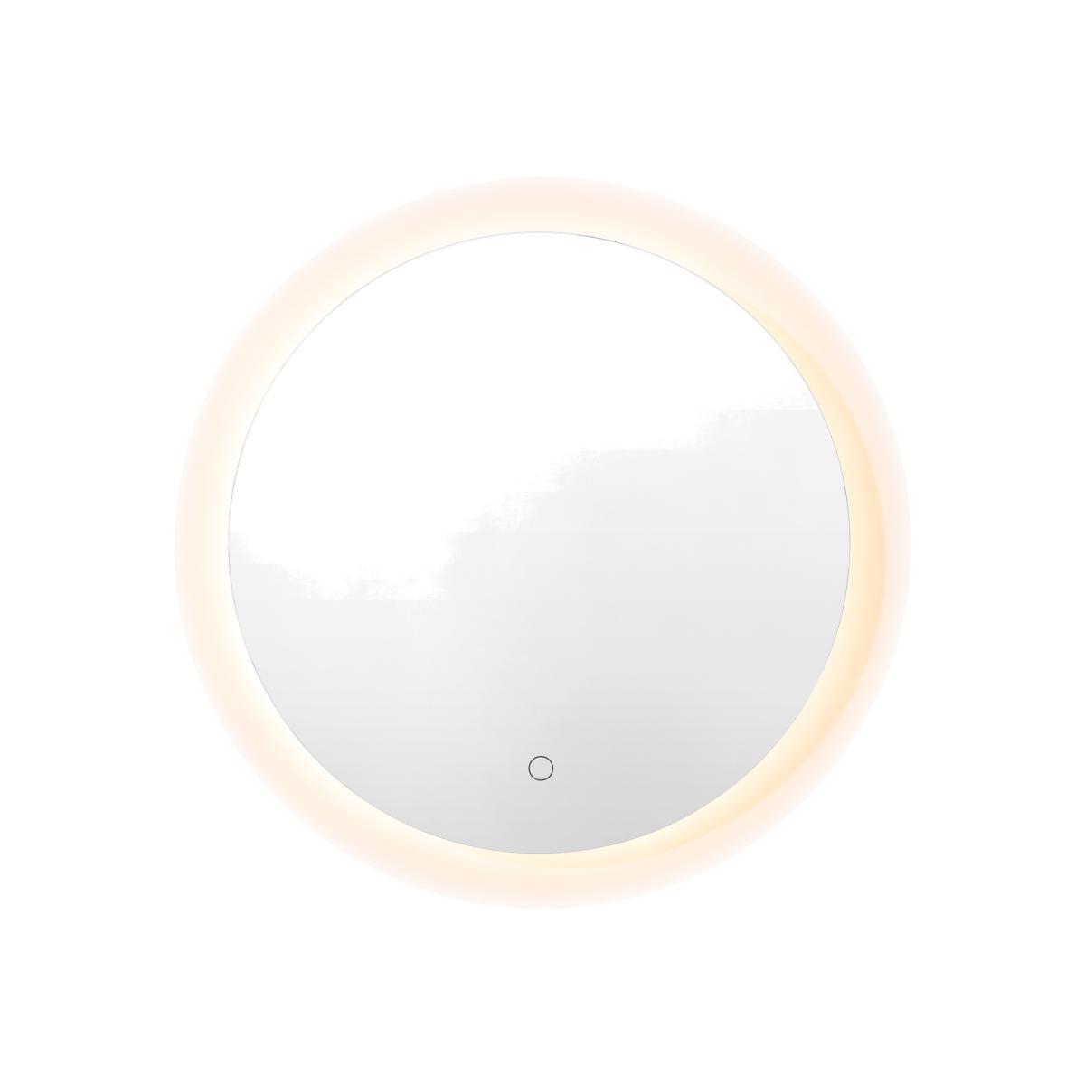 Aziz Round Mirror with LED Light, Glass – image 1