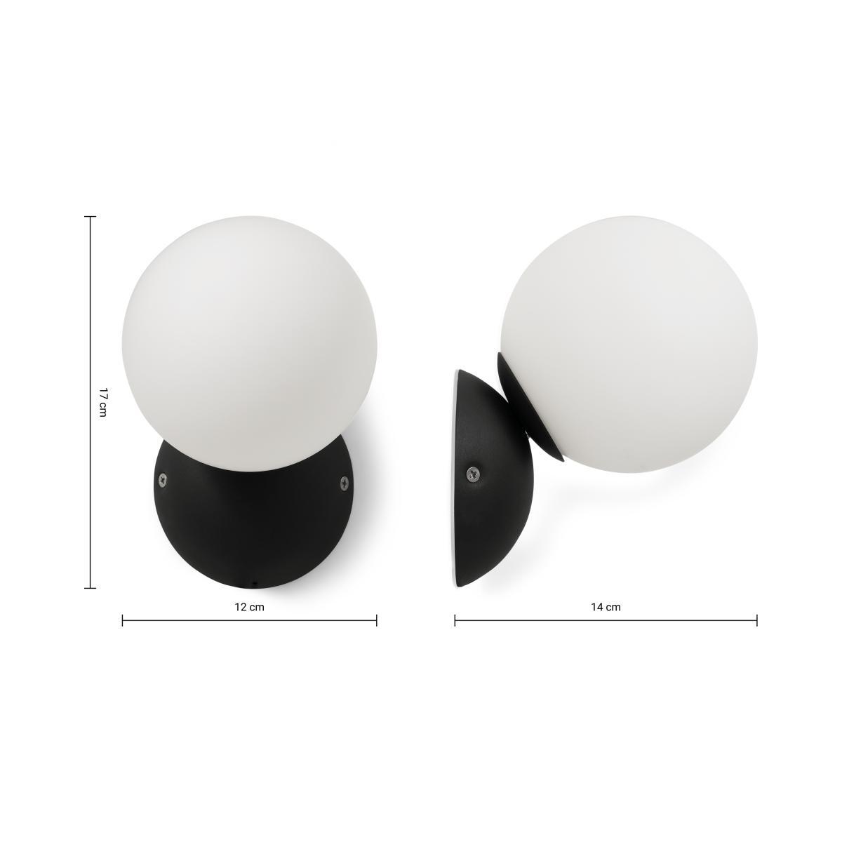 Vetro Outdoor Wall Light, Black & Frosted Glass – image 9