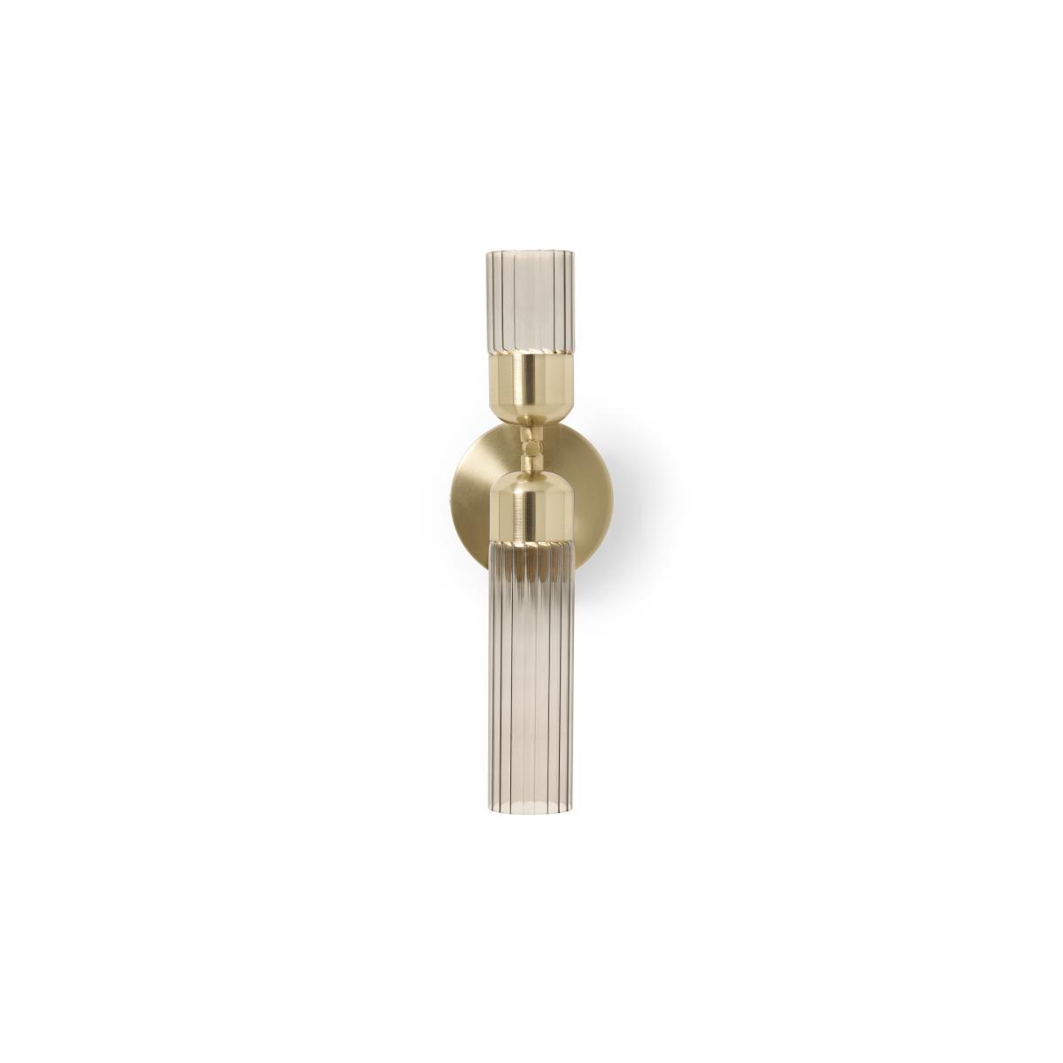 Verona LED Wall Light, Brushed Brass & Smoked Glass – image 5