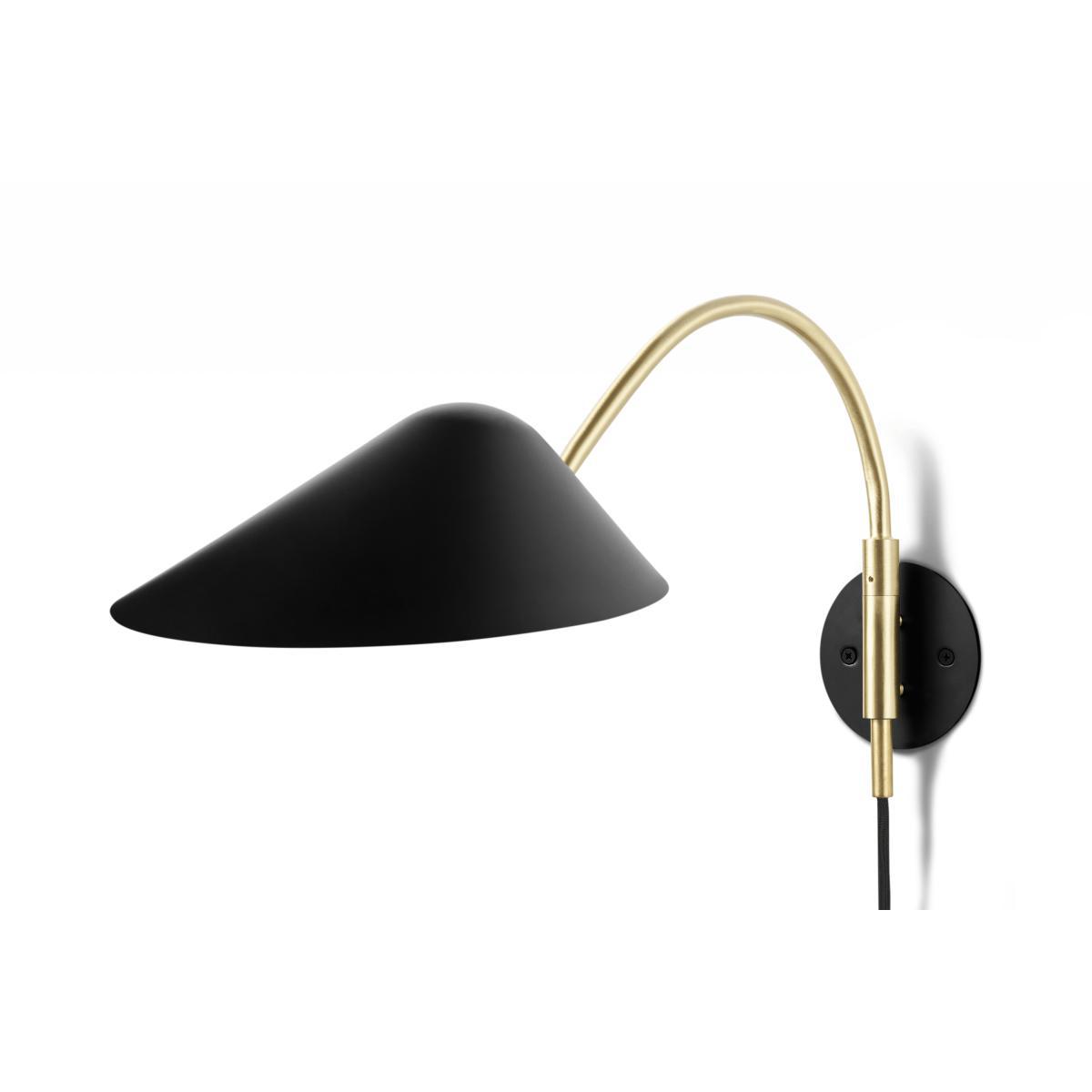 Ayo Wall Lamp, Black & Brass – image 2