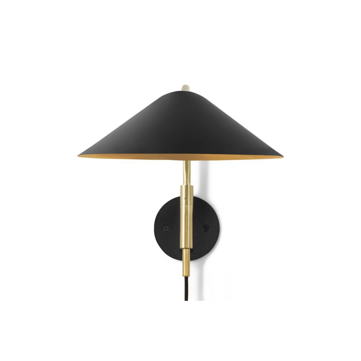 Ayo Wall Lamp, Black & Brass – image 5