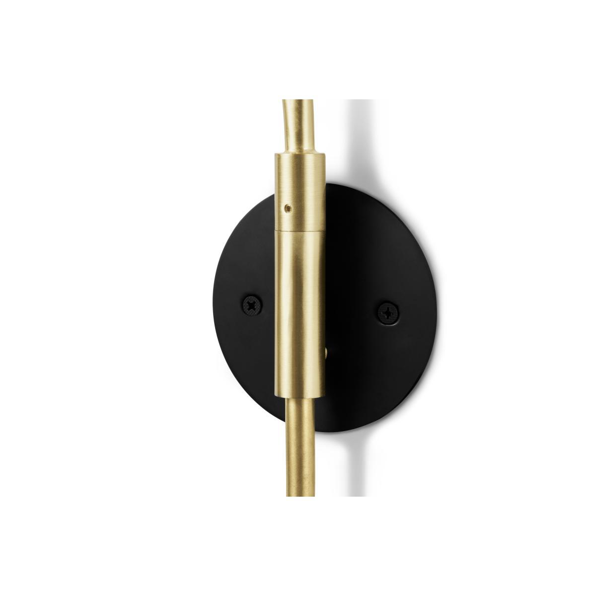 Ayo Wall Lamp, Black & Brass – image 6