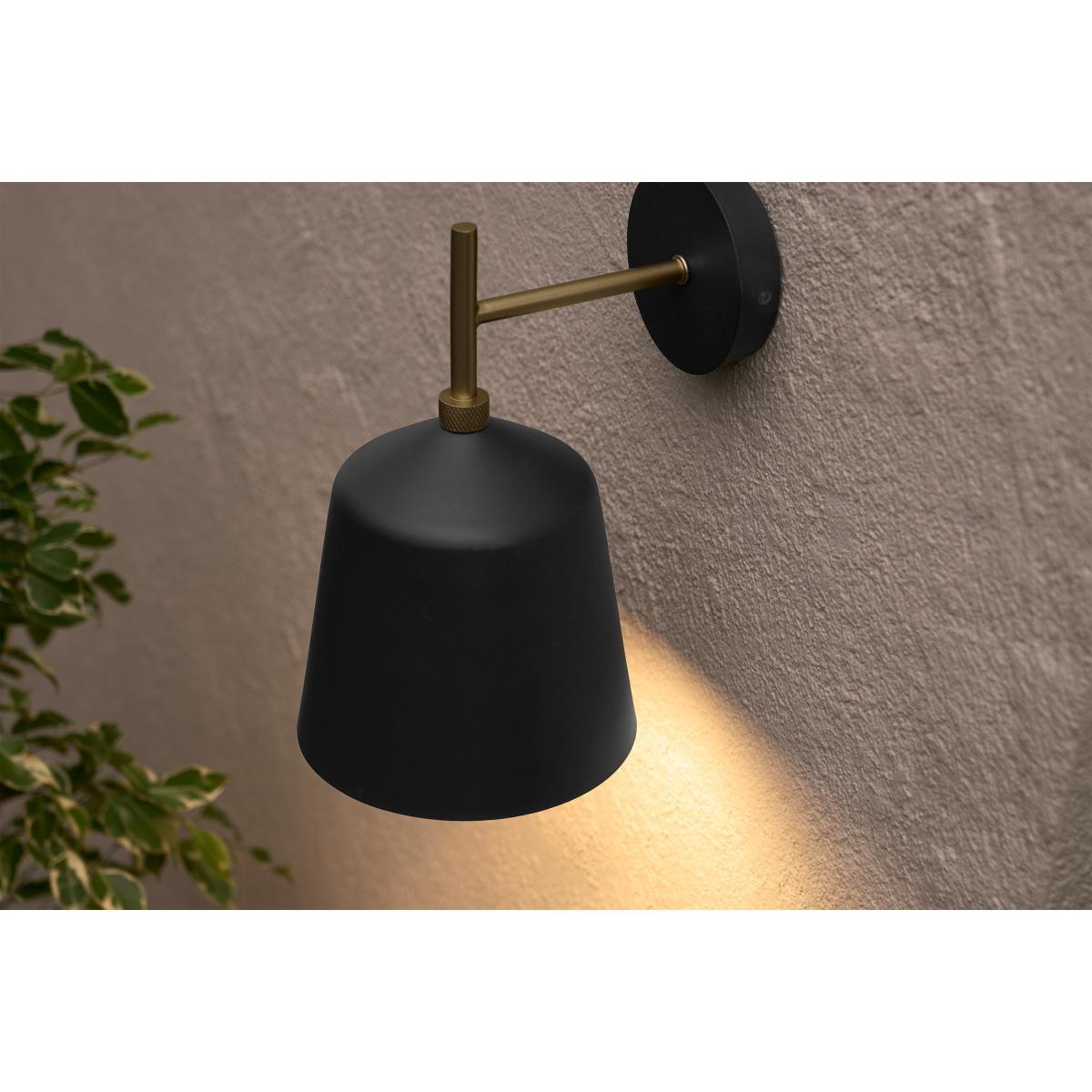Lago Outdoor Wall Light, Black & Brass – image 4