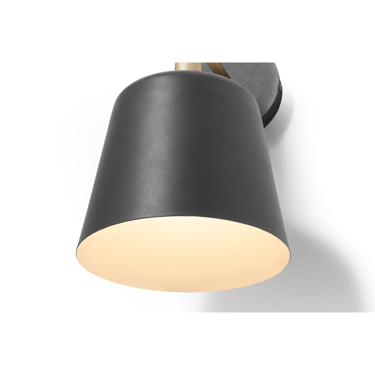 Lago Outdoor Wall Light, Black & Brass – image 6