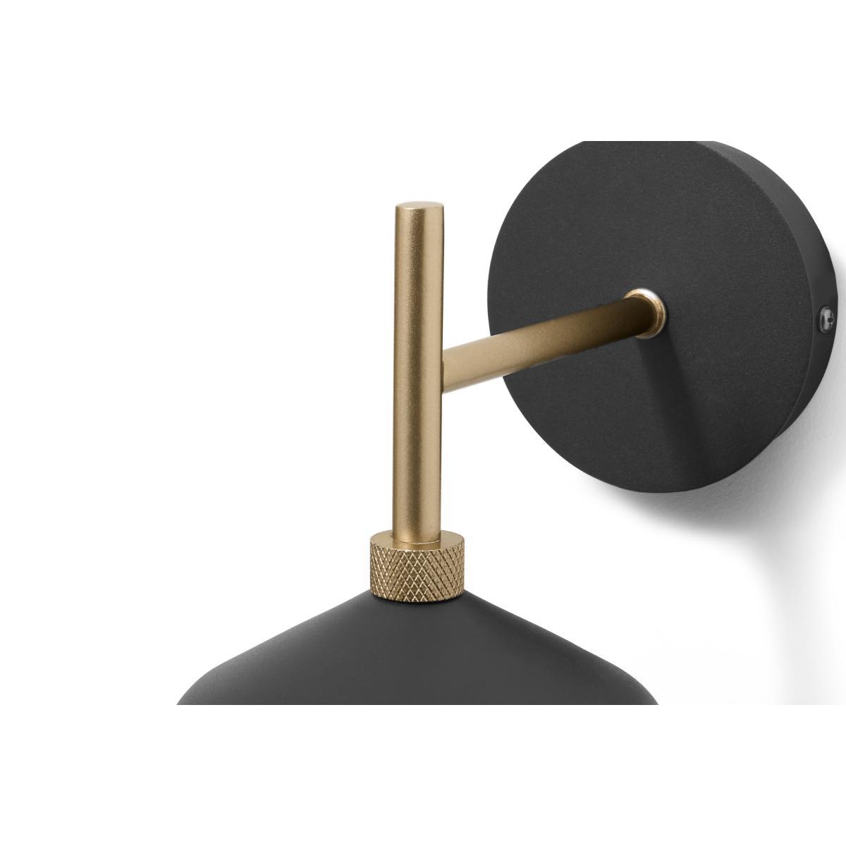 Lago Outdoor Wall Light, Black & Brass – image 7