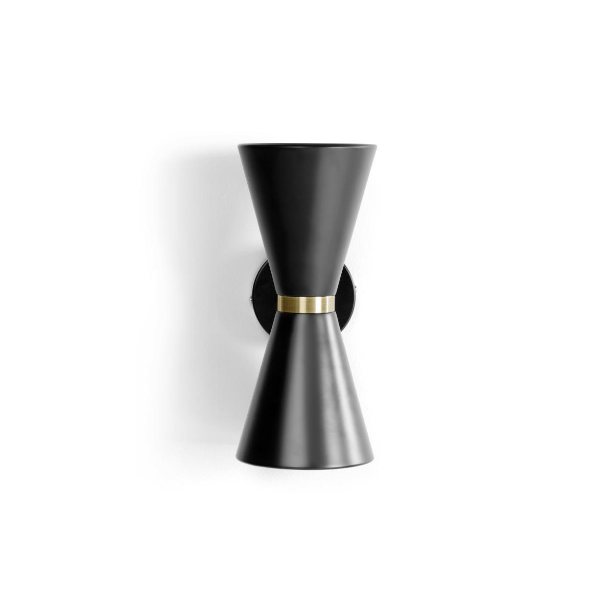 Ogilvy Wall Lamp, Matt Black and Antique Brass – image 2