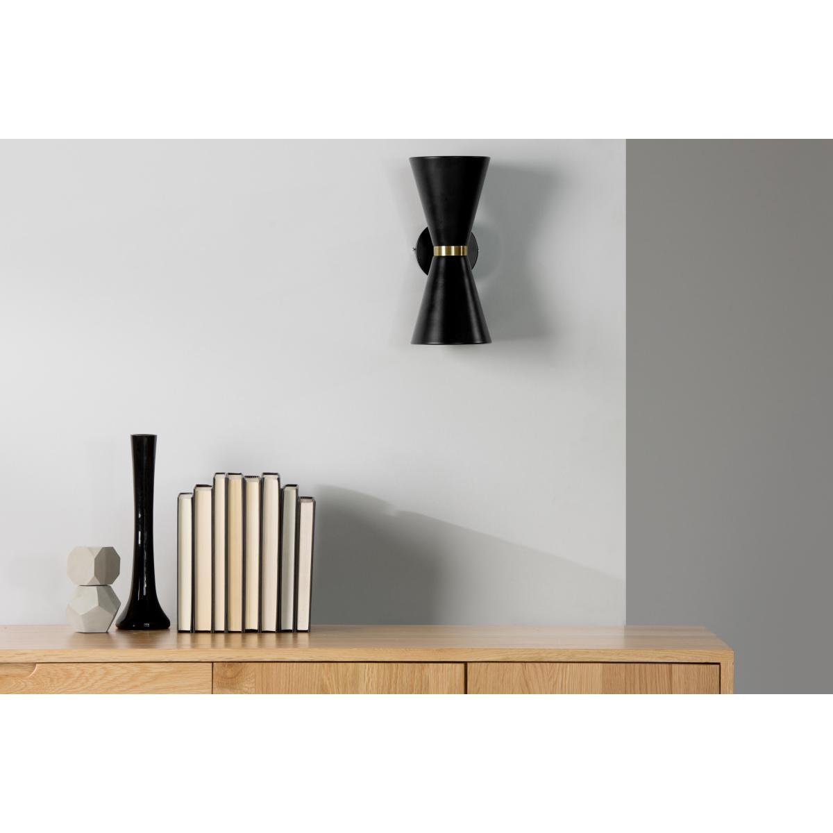 Ogilvy Wall Lamp, Matt Black and Antique Brass – image 3